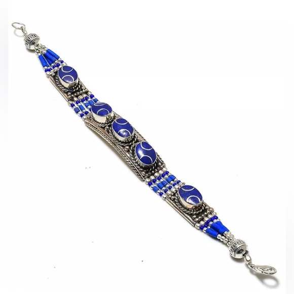 TIBETAN LAPIS LAZULI BRACELET - Picture 7 of 15